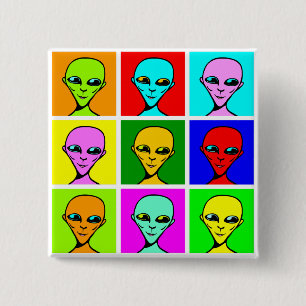 Multiversale Pop Vierkante Button 5,1 Cm