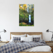 Multnomah Falls in de herfst in de Columbia Gorge Canvas Afdruk (Insitu (Slaapkamer))