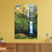 Multnomah Falls in de herfst in de Columbia Gorge Canvas Afdruk (Insitu (Woonkamer))