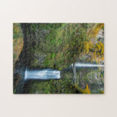 Multnomah Falls in de herfst in de Columbia Gorge Legpuzzel (Horizontaal)