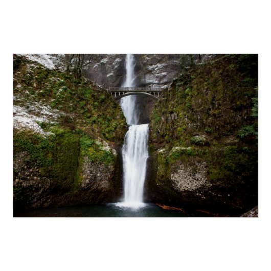 Multnomah Falls in the Columbia Gorge Poster (Voorkant)