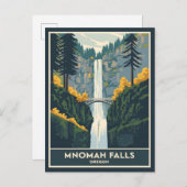 Multnomah Falls Oregon Briefkaart (Voorkant / Achterkant)