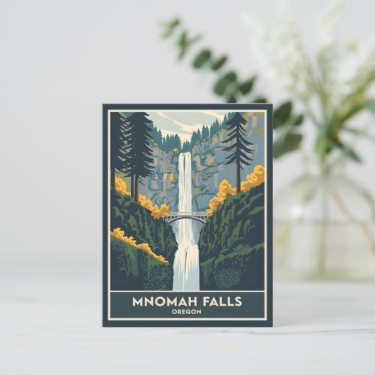 Multnomah Falls Oregon Briefkaart (Staand voorkant)