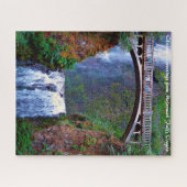 Multnomah Falls Oregon. Kerstgroeten Legpuzzel (Horizontaal)