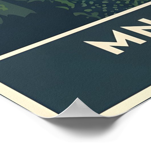 Multnomah Falls Oregon Poster (Hoek)