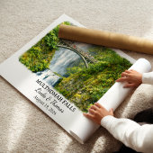 Multnomah Falls Oregon Poster, Aquarel, Op Maat Poster