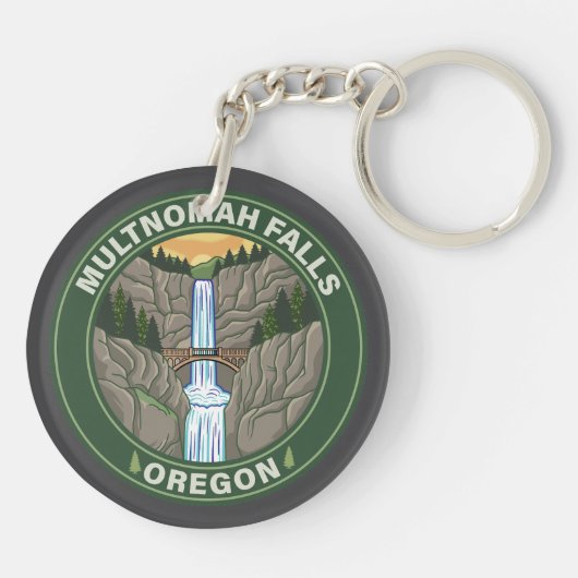 Multnomah Falls Oregon Sleutelhanger (Achterkant)