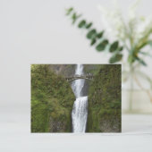 Multnomah Herfst Waterfall Briefkaart (Staand voorkant)