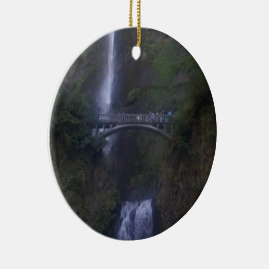 Multnomah Herfst Waterfall Keramisch Ornament (Rechts)