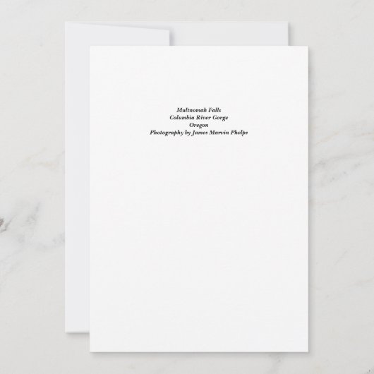 Multnomah Herfst Wenskaart Bedankkaart (Achterkant)