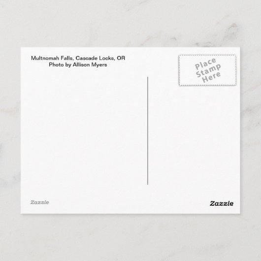 Multnomah Herfsten Briefkaart (Achterkant)