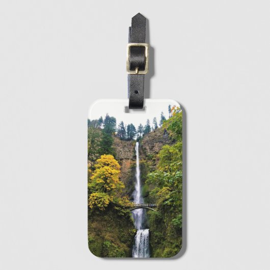 Multnomah-Herfsten, Columbia River Gorge, Oregon Bagagelabel (Voorkant (verticaal))