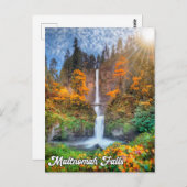 Multnomah-Herfsten, Columbia River Gorge, Oregon Briefkaart (Voorkant / Achterkant)