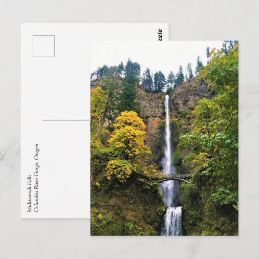 Multnomah-Herfsten, Columbia River Gorge, Oregon Briefkaart (Voorkant / Achterkant)