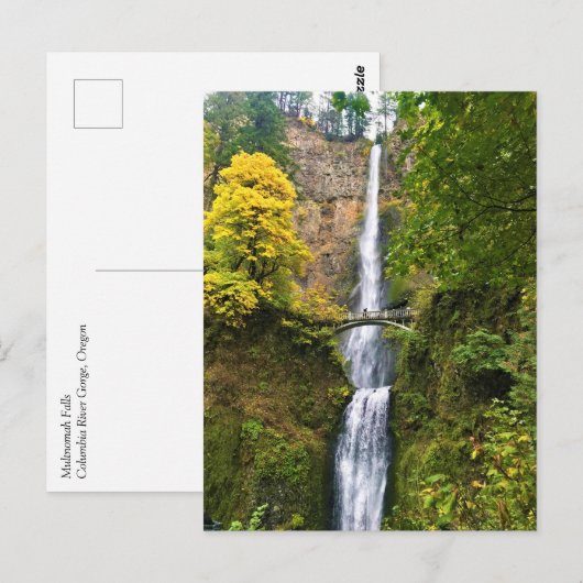 Multnomah-Herfsten, Columbia River Gorge, Oregon Briefkaart (Voorkant / Achterkant)
