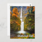 Multnomah-Herfsten, Columbia River Gorge, Oregon Briefkaart (Voorkant / Achterkant)