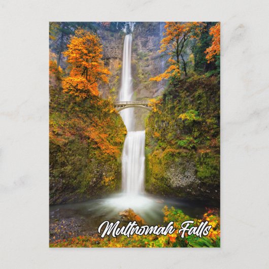 Multnomah-Herfsten, Columbia River Gorge, Oregon Briefkaart (Voorkant)