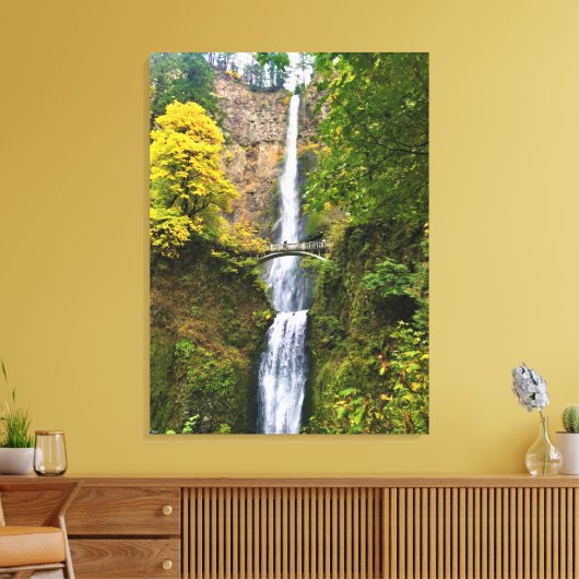 Multnomah-Herfsten, Columbia River Gorge, Oregon Canvas Afdruk (Insitu (Woonkamer))