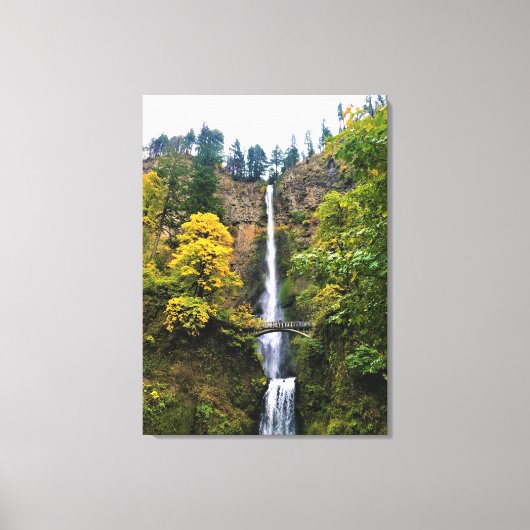 Multnomah-Herfsten, Columbia River Gorge, Oregon Canvas Afdruk (Voorkant)