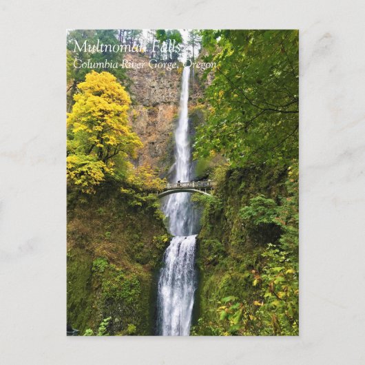 Multnomah-Herfsten, Columbia River Gorge, Oregon P Briefkaart (Voorkant)