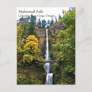 Multnomah-Herfsten, Columbia River Gorge, Oregon P Briefkaart