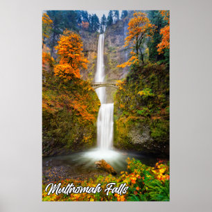 Multnomah-Herfsten, Columbia River Gorge, Oregon Poster