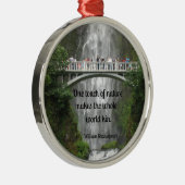 Multnomah-Herfsten en citeer over natuur. Metalen Ornament (Rechts)