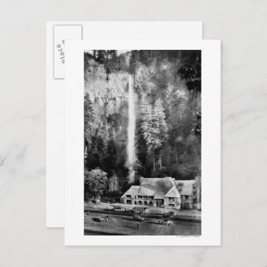 Multnomah-Herfsten en Lodge-foto Briefkaart (Voorkant / Achterkant)