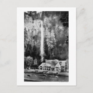 Multnomah-Herfsten en Lodge-foto Briefkaart