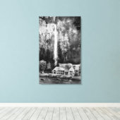 Multnomah-Herfsten en Lodge-foto Canvas Afdruk (Insitu (Houten vloer))