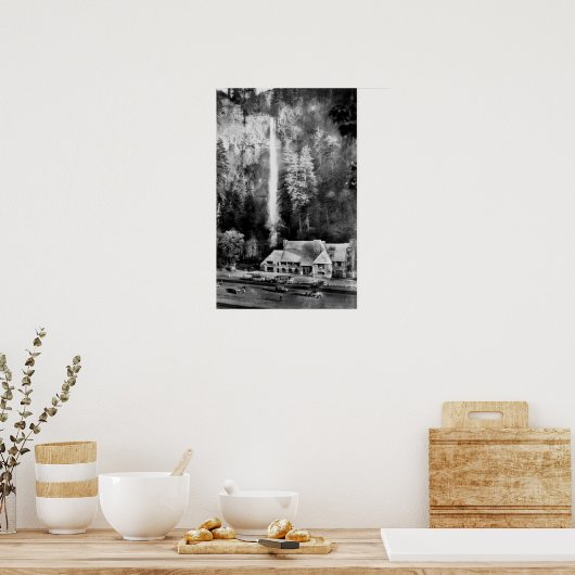 Multnomah-Herfsten en Lodge-foto Poster (Keuken)