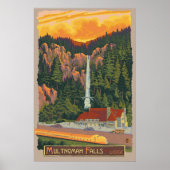 Multnomah-Herfsten & Lodge, Oregon Travel Poster (Voorkant)