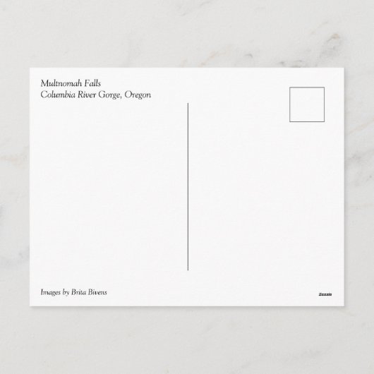 Multnomah-Herfsten, OF Feestdagenkaart (Achterkant)