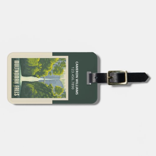 Multnomah-Herfsten | Oregon Bagagelabel (Voorkant horizontaal)