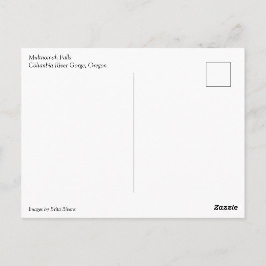 Multnomah-Herfsten, Oregon Briefkaart (Achterkant)