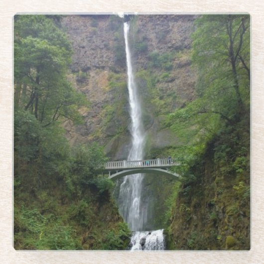 Multnomah-Herfsten, Oregon Glazen Onderzetter (Voorkant)