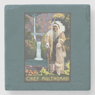 Multnomah-Herfsten, OregonChief Multnomah Stenen Onderzetter