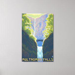 Multnomah-Herfsten, OregonMaiden van de Herfsten Canvas Afdruk