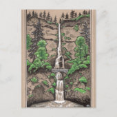 Multnomah-Herfsten, Portland Oregon landschapsteke Briefkaart (Voorkant)