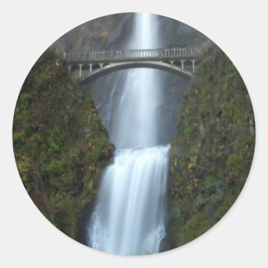 Multnomah Herfsten Ronde Sticker (Voorkant)