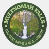 Multnomah Herfsten Ronde Sticker (Voorkant)
