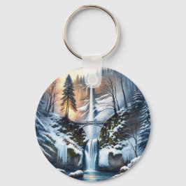 Multnomah Herfsten Snowy Kerstboom Sleutelhanger