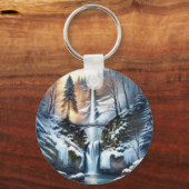 Multnomah Herfsten Snowy Kerstboom Sleutelhanger (Voorkant)