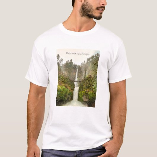 Multnomah Herfsten T Shirt Oregon Waterval (Voorkant)