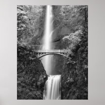 Multnomah Herfsten Waterval met Benson Bridge