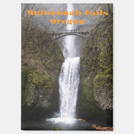 Multnomah Herfsten Waterval Oregon Magnet (Voorkant)