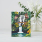Multnomah Herfsten Waterverf Schilderij Reizen Briefkaart (Staand voorkant)