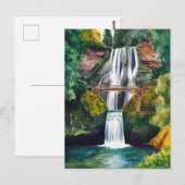 Multnomah Herfsten Waterverf Schilderij Reizen Briefkaart (Voorkant / Achterkant)