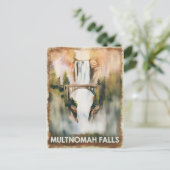 Multnomah Herfsten  Waterverf Schilderreis Briefkaart (Staand voorkant)