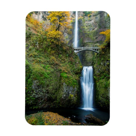 Multnomah-waterval in de herfst in de Columbia Gor Magneet (Verticaal)